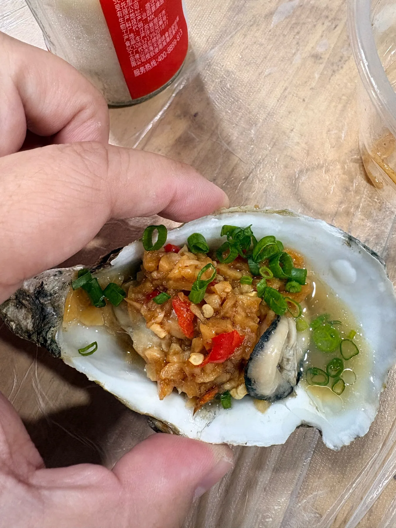 A photograph from the visit to Xiaoshiguang Seafood · Signature Mantis Shrimp (Nanwan Branch)