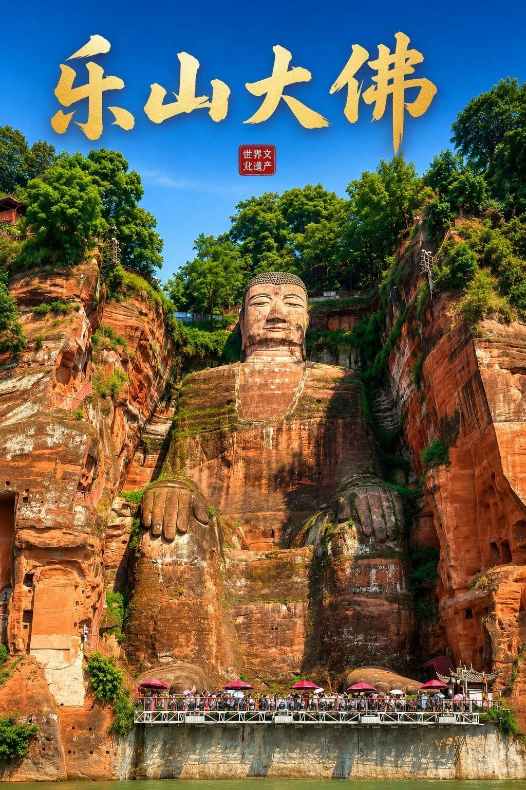 A photograph from the visit to Leshan Giant Buddha